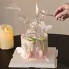 Decoración para Pastel Día de las Madres 2025 Mariposa Luminosa Adorno de Luz Capullo de Tulipán Hada Mamá Inserto de Diamante