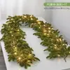 Decoração de Natal da Amazon Decoração de Parede de Rattan Sintético Decoração Luminosa de Porta Pingente de Janela para Festa de Natal de Rattan
