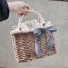 Bolsa de Pérolas 2021 Nova bolsa de vime Cesta de rattan celebridade da internet bolsa de corrente transversal Nova bolsa celebridade da internet