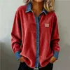 Camisa Longa Tendência 2026 Primavera e Outono Estilo Europeu e Americano Xadrez Único Estampado 3D para Mulheres