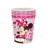 Plato de Papel Rosa de Minnie de Dibujos Animados Nuevo Transfronterizo para Fiesta de Cumpleaños Suministros de Decoración Servilletas Manteles de Mesa Juego