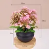 Atacado transfronteiriço de suculentas artificiais, combinações de plantas de mini abacaxi de plástico com formato de coração, flores artificiais, plantas de plástico e itens de decoração para casa