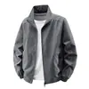 Chaqueta Versátil para Hombre Primavera y Otoño 2025 Nueva Ropa Exterior con Cuello Alto Chaqueta Abrigo para Hombre de Mediana Edad y Joven Top Holgado