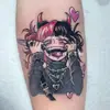 Tatuagem Adesiva Diablo Feminina À Prova D'água Duradoura Europeia e Americana Violência Lori ins Desenho Animado Fofo Flor Braço Não Refletivo Anti-Han