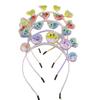 Nueva Diadema de Corazón de Arena Movediza Estrella de Cinco Puntas para Niños Diadema Transparente de PVC con Lentejuelas Venta Directa de Fábrica Accesorios para el Cabello para Niños