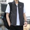 [Venta Caliente] Jeep Spirit Chaleco Nuevo para Hombre de Secado Rápido Cuello Alto Transpirable Talla Grande Chaleco Juvenil 8570