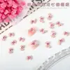 Laço de Diamante Princesa do Luar Laço Acessórios para Nail Art Avançado Café com Leite Bege Laço para Unha Acessórios de Diamante