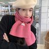Bufanda de punto de lana de alta calidad para mujer, estilo coreano versátil, cálida y resistente al viento, ideal para otoño e invierno.