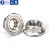 Porca flangeada de aço inoxidável 316 dente antiderrapante porca flangeada hexagonal M3M4M5M6M8M10M12