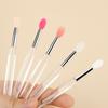 Pincel de Labios de Cristal de Silicona/Pincel para Mascarilla de Labios/Cabeza de Pincel Suave de Silicona/Aplicar Lápiz Labial, Sombras de Ojos con Lentejuelas Embellecidas, 5 Colores Disponibles