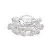 Suporte para Lâmpada de Manteiga com Vidro Transparente, Base Suporte para Vela Flor de Lótus de Três Camadas, Suporte de Cera para Oferenda, Suporte para Lâmpada de Buda, Lâmpada de Oferenda, Suprimentos Budistas