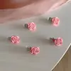 Cuerda para el pelo de niña Trenza Rosa Lazo Amor Goma elástica Coreana Linda Anillos pequeños para el pelo de bebé