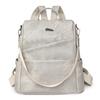 Mochila Estilo Hong Kong para Mujer 2025 Nueva Moda Combinable Mochila de Cuero Suave para Mujer Casual para Ir al Trabajo Sencilla para Viaje Mochila Escolar