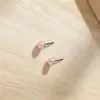 Pendientes de Perlas Redondas Rosas de Moda y Versátiles para Niñas, Pendientes Simples y Elegantes, Best-Seller Transfronterizo Europeo y Americano en Amazon
