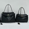 2026 Novo Modelo Bolsa Rodeio Couro Genuíno Fivela de Fecho de Alto Padrão Bolsa de Axila Ombro Único Transversal Casual para o Dia a Dia Bolsa Feminina Kelly