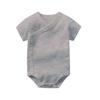 Roupas de Bebê de Manga Curta para Comércio Exterior, Macacões de Algodão Puro, Carcela Diagonal de Cor Pura, Macacões, Respiráveis