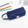 Grande Capacidade Canvas Alunos do Ensino Médio Lápis Saco Dupla Camada Lápis Bag Simples Multifuncional Caixa de Papelaria Caixa Atacado