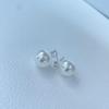 Clásico retro temperamento gentil Princesa Diana con circonita 5A imitación perla redonda aretes simples versátiles