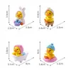 Nuevo producto transfronterizo: adorables patitos amarillos de figurilla, accesorios de decoración DIY para escenas de diorama en miniatura, pequeños adornos de escritorio