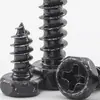 Tornillos Autorroscantes Externos de Cabeza Hexagonal Empotrada Cruz Negra Zincados, Tornillos Autorroscantes de Cabeza Hexagonal M3/M4/M5/M6