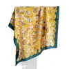 Bufanda cuadrada pequeña de lujo, ligera y de nuevo estilo, con estampado de seda, para primavera y verano, estilo coreano, con flores, profesional.