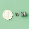 Cuentas de Barril Doble Flor de Loto Incrustadas con Cobre Plata de Ley S925 Accesorios con Patrón de Nube Pulsera DIY Cuerda Trenzada Cuentas Superiores Dobles de Loto
