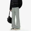 Pantalones americanos de pierna ancha y corte micro acampanado para hombre y mujer, de verano, finos, con patchwork inclinado, de secado rápido, resistentes al viento, holgados, informales y repelentes de mosquitos.