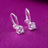 Pendientes de botón versión japonesa y coreana, temperamento simple, circonita brillante, sin dolor, sin agujero en la oreja, clip para la oreja, brazalete para la oreja de mujer, joyería chapada en plata, envío directo