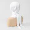 Artículo Más Vendido en Aliexpress: Gorro de punto con cordones de algodón mercerizado, versátil y moderno, color liso, alta elasticidad, gorro básico de punto