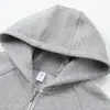 Chaqueta Cardigan Pesada 400g Algodón Líquido Línea de Contraste Cremallera Otoño e Invierno Ropa de Equipo Sudadera Estampada DIY