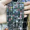 Cuentas Cuadradas Naturales Cristal Ágata Piedra Cuentas Sueltas Cuadrado de Ángulo Recto Cuentas Cubo de Azúcar Accesorios para Joyería DIY