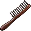 Venta Directa de Fabricante Transfronteriza Mango Largo Tira Fina Dientes Anchos Peine para Cabello Rizado Ondulado con Dientes Anchos Venta Directa de Fabricante