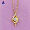 Latão banhado a ouro diamante Phoenix olho pingente galvanizado imitação ouro joias de casamento fábrica direta senhoras pingente colar