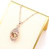 Colgante clásico de nube solar con circonitas rojas y amarillas, elegante collar dorado combinable para mujer, cadena de clavícula, regalo para mujer