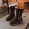 Botas Martin femininas, versáteis para outono e inverno, botas simples infantis, botas femininas estilo passarela, botas de cano alto, botas amarelas da moda