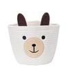 Algodão tecido Desktop Storage Cesta Joias Bedside Sundries Arranjo Cesta Round Cartoon Series 1450