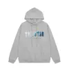 Sudadera con capucha de forro polar para hombre y mujer, sudaderas bordadas de alta calle europeas y americanas de moda Trapstar para dropshipping transfronterizo