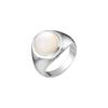 Anillo de Fritilaria Blanca Plata de Ley s925 Boca Cerrada Anillo de Industria Pesada Marca de Diseño Femenino Piedra Natural Producto Nuevo 2023