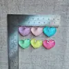 Parche de Corazón Transparente a Cuadros Pasador para el Cabello Cuerda para el Cabello Accesorios para el Cabello Pegatina para Refrigerador Hebilla de Zapato con Agujero Accesorios de Resina DIY Lote de Materiales
