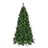 Árvore de Natal mista de pinhas 2,1 m + agulhas de pinheiro vermelho para compras transfronteiriças em shoppings, hotéis e outras lojas de moda para decorar o Natal