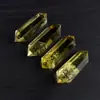 Pilar de cristal natural, prisma hexagonal de doble punta, cristal blanco, amatista rosa, artesanías pulidas de piedra en bruto, en stock al por mayor