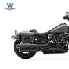 Carro musculoso Wolf adequado para Harley Luwei 117 bolsa lateral bolsa lateral caixa lateral retrô bolsa para capacete com suporte de liberação rápida