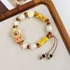 Pulsera de Cerámica Jingdezhen Regalo Nuevo Gato Chino Garra Perlas Estudiante Pulsera Sencilla Sin Decoloración Verano para Mujer Venta al por Mayor
