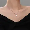 Colar Pingente de Pérola Natural de Água Doce para Mulheres, Novo Modelo 2025, Corrente Clavícula em Aço Titânio, Alto Padrão, Luxo Leve, Não Desbota
