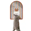 Placa arranhadora de sisal arqueada listrada retrô para gatos, protetor de parede resistente ao desgaste, placa arranhadora de gato empilhável para paredes da sala de estar, suprimentos para arranhar gatos