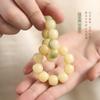 Espíritu de hada dulce súper alto valor de color trenzado degradado Raíz de bodhi de jade blanco pulsera de mano para hombres y mujeres alrededor del dedo texto suave jugar mano girar