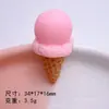 Brinquedo de Comida Simulada Casquinha de Sorvete DIY Capa de Celular Pingente de Grampo Miniatura Enfeites de Supermercado Flor de Sapato Material de Resina