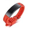 Pulsera de Marca Curva Deportiva Europea y Americana Acero Inoxidable Correa de Silicona Pulsera Personalidad de Hombre Figura Láser BS-065