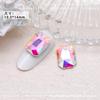 Octogonal retangular plana broca de unhas jóias direto strass diamante unhas colando Diamante diy cor mágica decoração de unhas