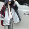 Chaqueta Cortavientos Nueva para Niñas Primavera y Otoño Estilo Otoño 2026 para Niñas Mayores, Abrigo con Capucha, Top Holgado a Prueba de Viento para Estudiantes